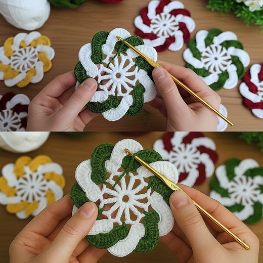 89K views · 1.1K reactions |  3D Spiral Crochet Flower Tutorial | Make & Sell Gift Coasters 臨#knitting #crochet #fblifestyle | Crochet knitting love | Facebook