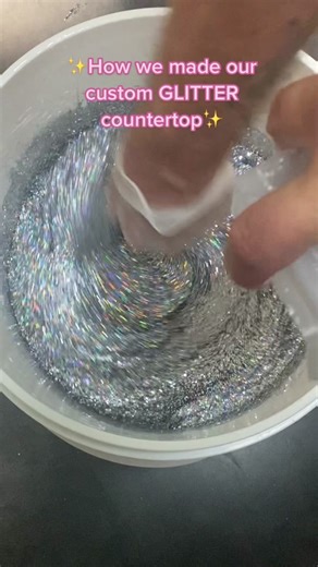 Custom Countertop with Glitter Epoxy | Fluff Gourmet