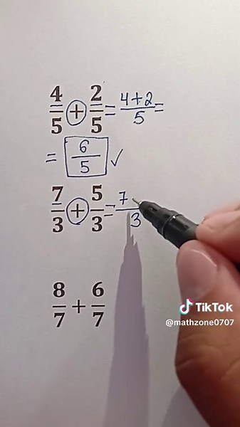 How to Add Fractions with Like Denominators | New Easy Method #matematica #algebra #mathtips #easymath #math