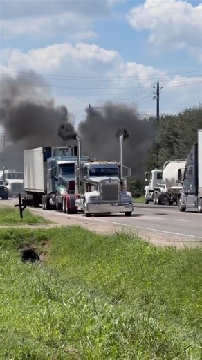 Rolling Coal! 💨 Custom Wrecker Towing another Semi Big Rig!
