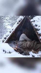 Bushcraft trip - snow, tipi, pine tea, wilderness, reindeer skins, cooking meat etc. #bushcraft #camp #camping #survival #shelter #wildlife #outdoors #outdoor #viral #fyp #foryou | Survival Life