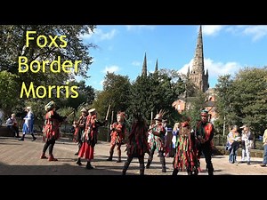 Foxs Border Morris dance "Much Wenlock" at Lichfield Festival of Folk 2024