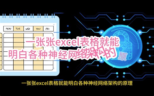 一张张excel表格就能明白各种神经网络架构的原理