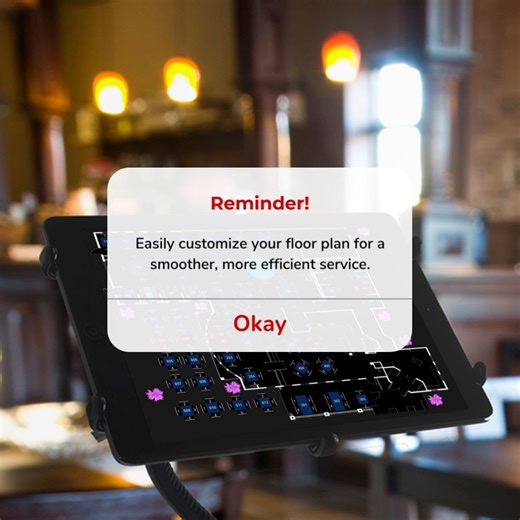 Customize your floorplan in a click & schedule light and dark mode themes for a smoother service. #SilverwareFamily | Silverware POS