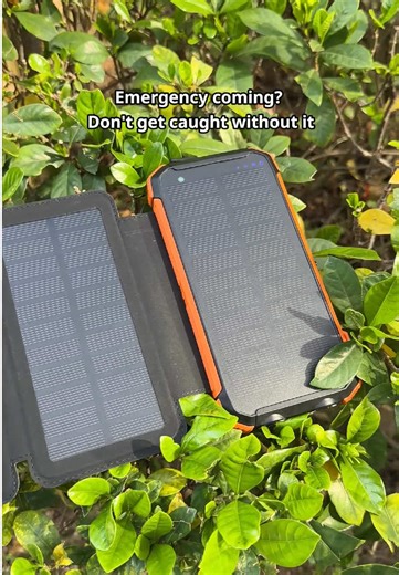 This is one of those things you hope you never need, but you’re glad you have when something goes wrong. The solar power bank charges anywhere and gives you peace of mind when an emergency hits. #solarcharger #stormprep #powerbank #disasterpreparedness #poweroutage