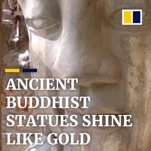 23K views · 655 reactions | Gold and silver elements, as well as coloured glass have been discovered on ancient Buddhist statues in Longmen Grottoes, a Unesco World Heritage Site in China’s central Henan province. | South China Morning Post | Facebook