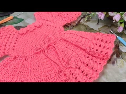 6 month crochet baby frock 1year baby crochet frock part 1