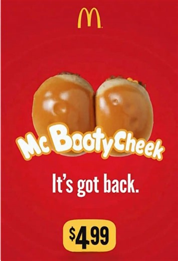 🚨 LIMITED TIME CHEEKS 🚨 For just $4.99, you get ✨ two perfectly rounded buns ✨ maximum jiggle potential ✨ zero explanation Crispy on the outside. Thick where it matters. And yes… they sit like that. When hunger hits after hours, you don’t need answers — you need McBooty Cheeks™ 😭🍔 #FoodParody #ComedyTok #InternetHumor #UnhingedAds #JokeContent