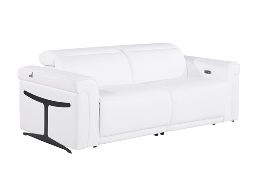 Orren Ellis Doniece Top Grain Italian Leather Square Arm Reclining Loveseat & Reviews | Wayfair