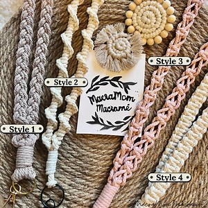 Custom Macrame ID Lanyard Keychain, Boho Id/badge Holder - Etsy