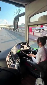 Cute girl bus driving 😳 😯😯😳😳 #shorts #viralreels | driving.girl