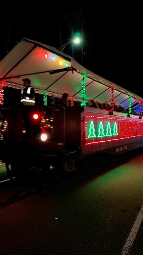 Roaring Camp’s Holiday Light Train seems extra long this year. It’s as joyful as ever with Christmas carols being sung by the passengers as I walked beside the train as it backed into the Boardwalk.The Holiday Lights Train runs nightly until Dec. 23 and after Christmas, it becomes the New Years Train. #holidaylightstrain #christmastrain #roaringcamp #beachboardwalk #santacruz | Native Santa Cruz