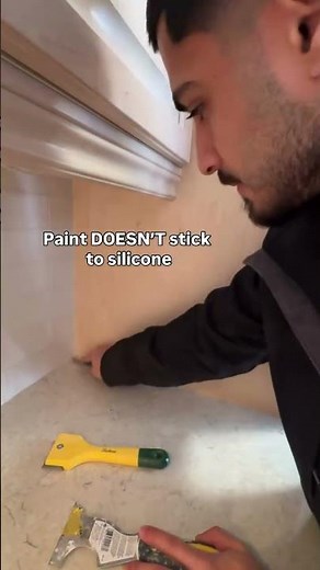 Paint doesn’t stick to silicone. Remove silicone & caulk before painting to ensure proper adhesion ✅