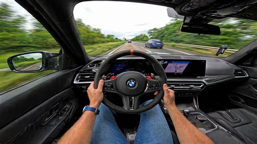 BMW M3 CS tested at top speed on Autobahn
