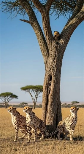 Will the leopard catch its prey successfully? Watch the thrilling chase #wildlife #nature #predator