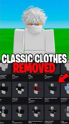 Classic Clothes ARE GETTING REMOVED... #roblox #shorts