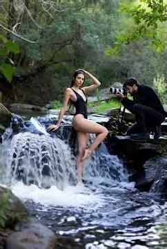 Outdoor Fashion Shoot | Waterfall Cinematic Visuals #waterfall #photoshoot #modeling #shortsviral