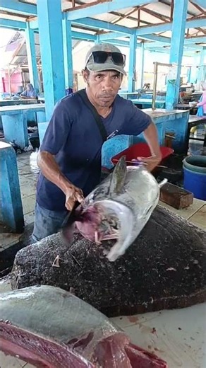 Wow, amazing ❗🔥Brother Dody is very skilled at cutting big tuna #fish #fishcutting #seafood