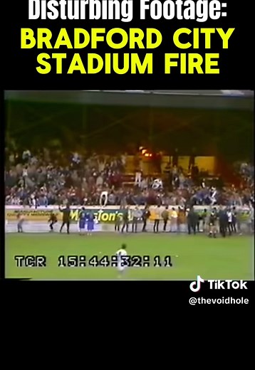 The Bradford City stadium fire began beneath a wooden stand and escalated in minutes, turning a football match into a mass-casualty disaster. #DisturbingFootage #TheVoidHole