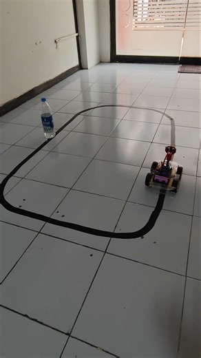 Robotics Car - Line Follower With Obstacles Avoidance #robotics #yantrasense