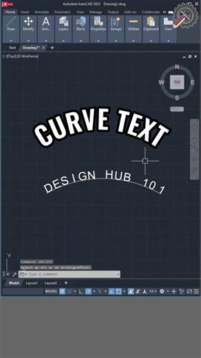 How to Create Curved Text in Autocad | Autocad Tutorial