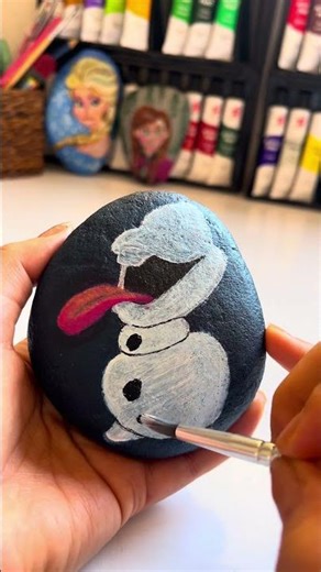 Do you wanna build a snowman… on a rock? Day22| ☃️✨ #disney #art #frozen #artshorts