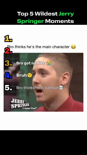 Top 5 Wildest Jerry Springer Show Moments😭