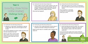 Year 4 Rounding Place Value Maths Mastery Challenge Cards