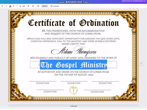 Deacon Ordination Certificate Template, Editable Certificate of Ordination, Printable Ministry Certificate, Church Certificate. TDS-10 - Etsy