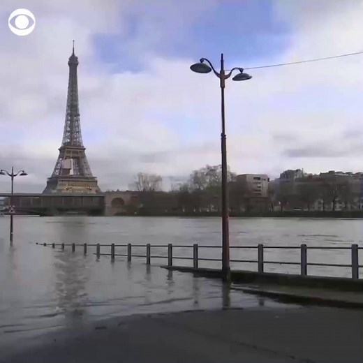 The Seine River in Paris is still rising after bursting its banks earlier this week, forcing dozens to leave their homes -- even though the city is catching a brief break from heavy rains 🌧️ http://cbsn.ws/2ndHE0T | CBS News