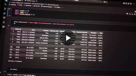 ‏#تحليل_البيانات #dataanalysis #python #pandas #dataanalytics #careergrowth‏ | ‏احمد داود 2‏ | ‏١٠‏ من التعليقات
