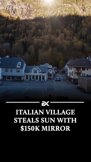 Execute on Instagram: "Italian village Viganella installed a $150,000 computer-controlled mirror in an Alpine valley to provide six hours of daily sunlight, allowing residents to gather outside instead of hibernating indoors. This simple solution defeats nature's limitations and encourages outdoor activities. Let us know your thoughts below ⬇️ - Follow @execute"