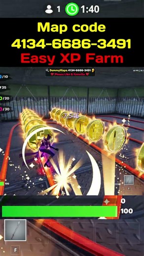 🔥 EASY XP FARM 🎯 FORTNITE 🔥 4134-6686-3491 🔥 How to level up fast in Fortnite