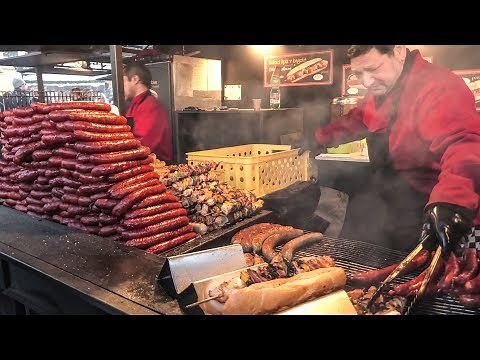 Mountains of Sausages and Huge Sandwiches. Street Food of Prague