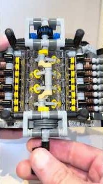Realistic European V8 Lego Engine Closer Visual Look #lego #legotechnic