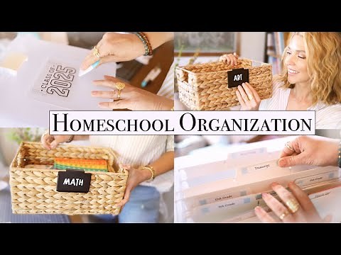 How to Organize Homeschool Supplies / Records / Transcripts + More! // Cricut Joy x Container Store