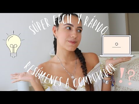 COMO hacer RESUMENES a COMPUTADOR (FACIL Y RAPIDO) + TIPS