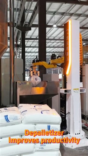 Depalletizer,Improves productivity.#depalletizer #palletizer #depalletizing#unpacking #feeding