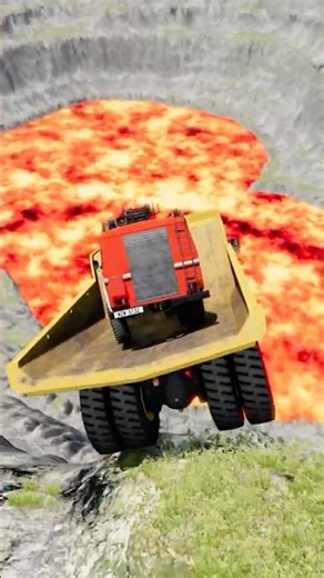 Mining Truck vs Giant Lava Pit – BeamNG.drive #beamng #shorts #beamngdrive #automobile #usa #brasil