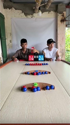 Intense Red vs Blue Table Game! Who wins? 🔥 #shorts