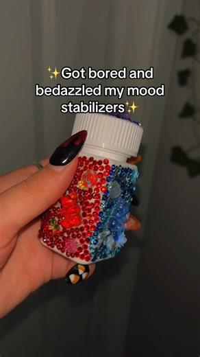 Crazy never felt more beautiful 🤩 #moodstabilizers #bedazzled #bored