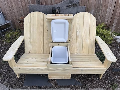 DIY: Adirondack cooler bench