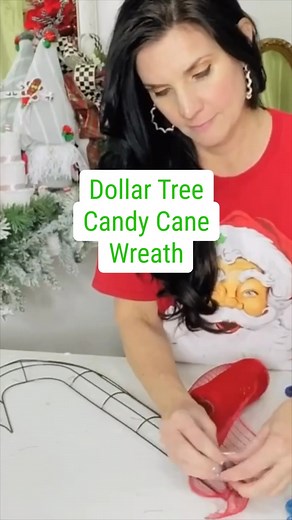 DIY Dollar Tree candy cane wreath! Happy crafting! 🎄❤️✨ | Olivia's Romantic Home DIY