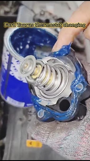 ford Taurus thermostat changing #how to change thermostat #easy #simple #maintenancetips