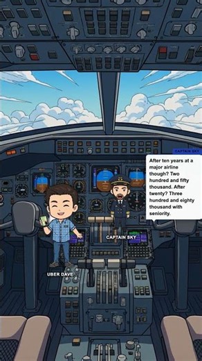 Uber Driver vs Airline Pilot — Who ACTUALLY Makes More? #Shorts #salary #money