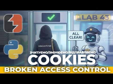 Python+Burp Suite Парсимо, редагуємо та підставляємо cookies. Broken Access Control lab43