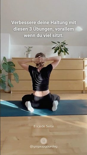 3 einfache Übungen für eine bessere Haltung | für Rücken und Schultern