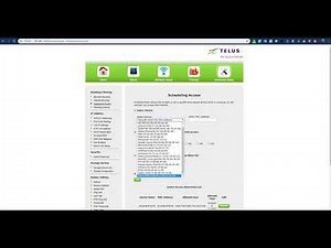 How to control device access, schedule access, parantal control on Telus modem T3200m