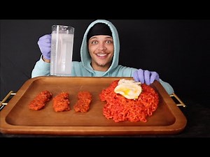 Buldak Fire Noodles and Scorpion Chicken ASMR