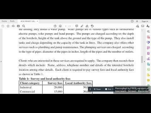 UZIMA BOREHOLE DRILLING SYSTEM KCSE 2024 COMPUTER PROJECT QUESTION PAPER - 0713536330